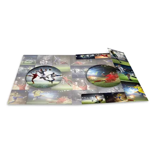 HERMA Sammelmappe A4 Fußball - Bunte Eckspanner-Mappe aus strapazierfähigem Karton, ideal für Schule und Freizeit, schützt und organisiert Unterlagen