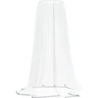vidaXL Moskitonetz für Sonnenschirm 220 Mesh Weiß Φ330x250 cm - Camping-Zubehör: Effektiver Insektenschutz für Sonnenschirme, langlebig und tragbar mit praktischem Reißverschluss und Wassersack für Stabilität.