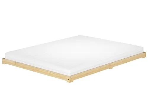 ERST-HOLZ Futonbett Massivholz Kiefer 160 x 200 – Extra Niedrig - Betten für gemütlichen Schlaf: Entdecken Sie das extra niedrige Futonbett aus massivem Kiefernholz für eine natürliche Schlafumgebung in 160 x 200 cm. Ideal auch als Besucherbett!