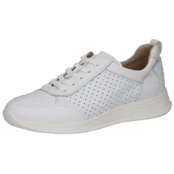 Caprice Leder Sneaker weiß 40 EU - Sneaker in Größe 40 aus hochwertigem Leder, ideal für Freizeitaktivitäten. Mit komfortablem Blockabsatz und schnürbarem Design für perfekten Halt.
