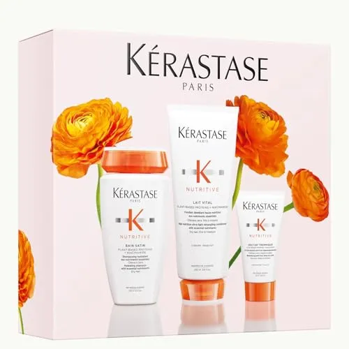 Kérastase Nutritive Trio Spring Set 2026 für Trockenes Haar - Umfassendes Pflegeset für trockenes Haar: Mit nährstoffreichem Shampoo, leichter Spülung und Hitzeschutzcreme. Ideal für intensive Feuchtigkeit und verbesserte Kämmbarkeit.