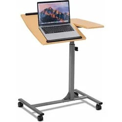 GOPLUS Höhenverstellbarer Laptoptisch mit Rollen – Flexibler Computertisch aus Holz