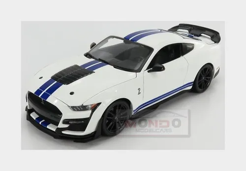1:18 Maisto Ford Usa Mustang Shelby Gt500 Coupe 2020 White Blue MI31452W Modellb