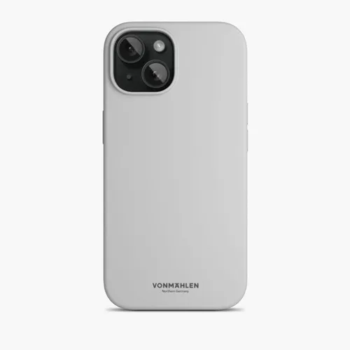 Vonmählen Eco Silicone Case für iPhone 15 - Light Gray - Schutzhülle aus umweltfreundlichem Silikon, perfekt für den Schutz Ihres iPhone 15 und gleichzeitig nachhaltig.