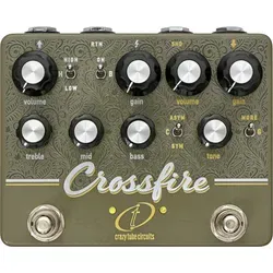 Crazy Tube Circuits Crossfire Overdrive B-Stock - Effektpedal für E-Gitarre mit einzigartiger US-Verstärker- und TS-Overdrive-Kombination; ideal für vielseitigen Sound und kreative Effekte.