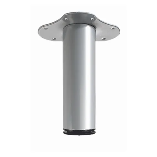 HETTICH Möbelfuß/Tischbein, Alu-Optik, Ø 60 x 200-230mm, Belastbarkeit 100 kg