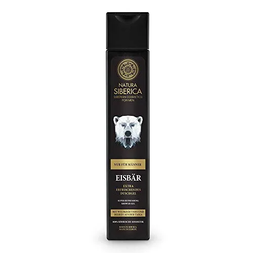 Natura Siberica Men Super Refreshing Shower Gel - Erfrischendes Duschgel für Männer - Belebt, spendet Feuchtigkeit & strafft - Mit Bio-Borretsch & Vitamin C - 250 ml