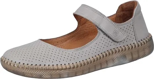 Manitu Damen Slipper 40 EU - Praktischer Klettverschluss - Slipper & Mokassins für Damen mit rutschfester Gummisohle und herausnehmbarer Lederdecksohle, ideal für Einlagen und maximalen Komfort.