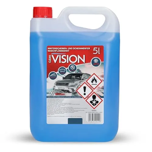 Scheibenfrostschutz –22 °C, 5 L gebrauchsfertig – WinternScheibenreiniger & Frostschutzmittel für Scheibenwaschanlage – klare Sicht für Auto, PKW, LKW & Scheinwerfer
