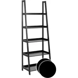 Regal WALLY - Schwarz - 5 Ablageflächen für vielseitige Aufbewahrung - Regale & Aufbewahrung, 180 cm hoch und ideal für Bücher, Deko oder Akten. Ein echter Topseller, der Stil und Funktionalität vereint.