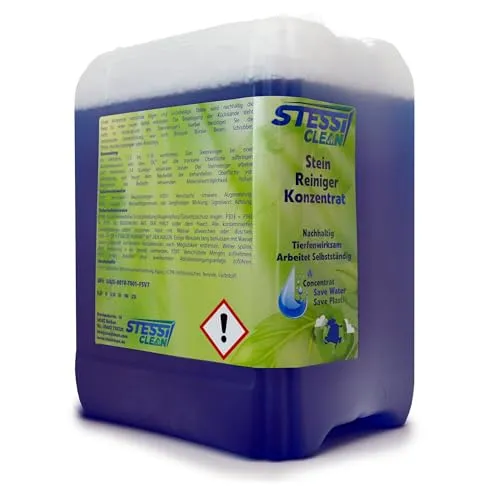 StessiClean Steinreiniger Konzentrat | 10 Liter - Effektiver Intensivreiniger für Außenanlagen, entfernt Algen und Schmutz ohne Hochdruckreiniger, umweltfreundlich und ideal für Terrassen und Wege.