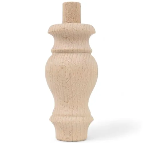 Holzando Holzfüße für Möbel aus Buche ø60 - naturbelassenes Holz - ideal für Restauration & Reparatur - Möbelfüße Holz in Verschiedene Größen & Materialien erhältlich