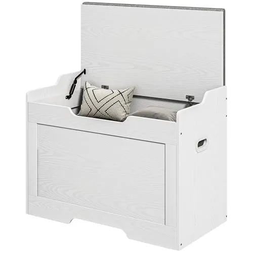 HOMCOM Truhen Sitzbank mit Stauraum - Sitzbänke & -truhen mit 103 Litern Stauraum und bequemem abnehmbaren Sitzkissen, ideal für Flur, Schlafzimmer oder Wohnzimmer.