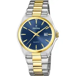 Festina Quarz Herren Klassik F20554/4 - Elegante Herrenarmbanduhr in Blau - Herrenuhren mit blaufarbigem Zifferblatt und multicolor Edelstahlarmband, perfekt für stilbewusste Männer.