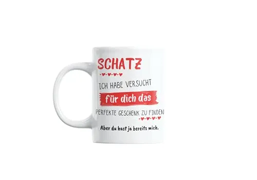 Tasse in reinem Weiß mit Spruch I Beidseitiger Druck und Spülmaschinenfest I Tassen mit bis zu 3000 Spülgänge I Kaffeetasse mit Geschenke Sprüchen 