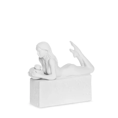 Christel by Sommer Figur Figur Sternzeichen Aquarium 18cm Weiß Polyresin