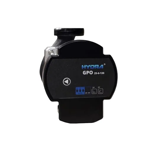 Sunex Hochleistungspumpe Hydra GPO 25-6-130 - Kreiselpumpe für effiziente Heizungsumwälzung, max. Durchflussmenge 4m³/h und Hubhöhe 8m, ideal für Fußbodenheizung und Zentralheizungen.