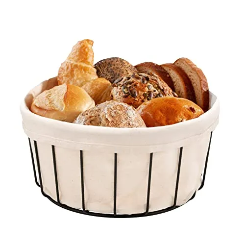bremermann Brotkorb schwarz mit waschbarem Bezug - Stylischer Brotkorb von bremermann, ideal für Brötchen und Obst. Mit abnehmbarem, waschbarem Bezug und stabiler Metallbasis für sicheren Stand.