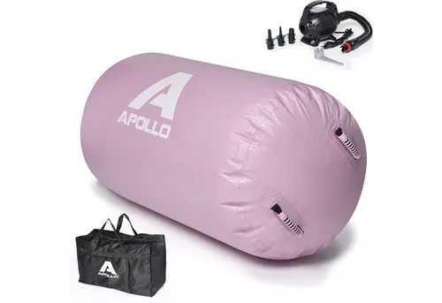 Apollo Fitnessrolle Air Roll Pro - Elektrisch aufblasbare Gymnastikrolle - Faszienrollen für Gymnastik, Yoga und Pilates, platzsparend und ideal für intensives Training, unterstützt Kinder und Erwachsene bis 100 kg.
