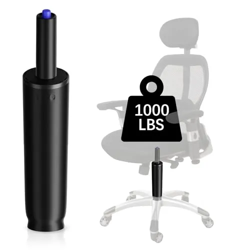 Mastery Mart Gasdruckfeder für Bürostühle, Länge 251mm - 346mm Gasdruckfeder, Gasdruckdämpfer Belastbar bis 450 kg, Bürostuhl Ersatzteile, TÜV, Klasse 4, Universelle Passform (Schwarz, Nicht für 1KEA)