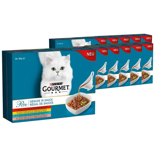 PURINA GOURMET Perle Genuss in Sauce Katzenfutter nass, 10er Pack (10 x 8 x 85g)