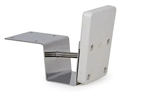 wellenshop Motorhalterung für Außenborder bis 15 PS - Außenbordmotorschellen, ideal für Badeplattformen | Robuste Edelstahl- und Kunststoffkonstruktion für Motoren bis 15 PS, bietet hohe Stabilität und Langlebigkeit.