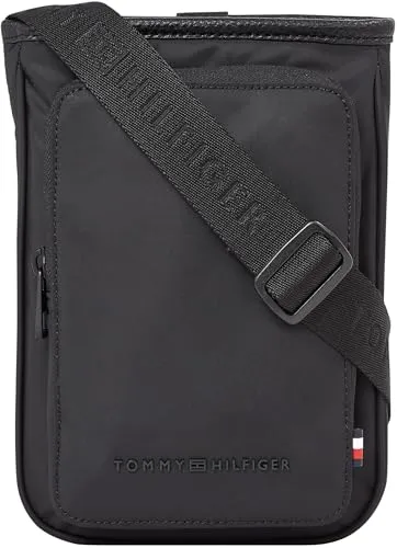 Tommy Hilfiger Recycelte Messenger Bag - Aktentaschen mit verstellbarem Gurt für optimalen Tragekomfort, ausgestattet mit Außentasche und Innentasche für ausreichend Stauraum. Hergestellt aus 50 % recyceltem Polyester, ideal für umweltbewusste Trendsetter.