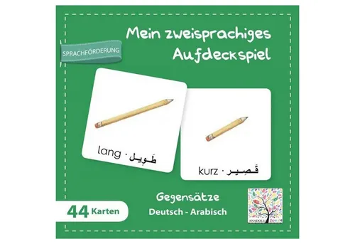 Schulbuchverlag Anadolu Spiel Mein zweisprachiges Aufdeckspiel, Gegensätze, Deutsch-Arabisch...