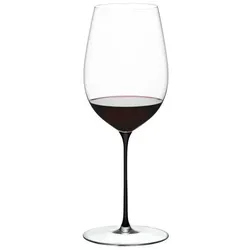 Riedel Superleggero Rotweinglas Bordeaux Grand Cru Schwarz - Elegantes Rotweinglas aus Kristallglas mit 953 ml Fassungsvermögen, perfekt für Bordeaux-Weine und stilvolle Anlässe.