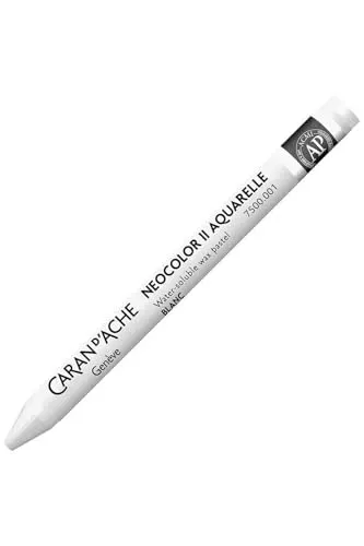 CARAN D'ACHE 7500.001 Aquarell-Wachsmalstift NEOCOLOR II, weiß