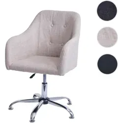 Esszimmerstuhl HWC-L92 - Höhenverstellbar und drehbar in Creme - Moderner Esszimmerstuhl mit Armlehnen, stufenlos höhenverstellbar und 360° drehbar für optimalen Komfort beim Essen. Ideal für jedes Zuhause.