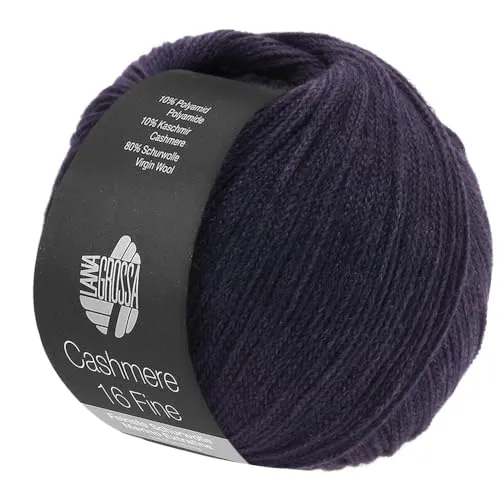 LANA GROSSA Cashmere 16 Fine | Aus Kaschmir- und Merinowolle | Handstrickgarn aus 80% Schurwolle (Merino extrafine), 10% Kaschmir & Polyamid | 50g Wolle zum Stricken & Häkeln | 320m Garn FB 12