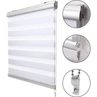 Sol Royal Doppelrollo SolDecor DK9, Kassetten-Doppelrollo in Weiß - Doppelrollo in modernem Design, ideal für flexible Lichtregulierung, Maße: 160 x 60 cm, perfekt für jedes Wohnambiente.