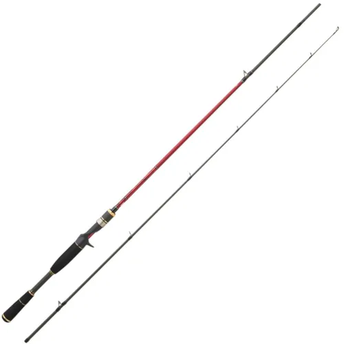 Hearty Rise Red Shadow Cast 1,98m - Baitcaster-Rute für präzises Angeln - Angelrute für Süßwasser mit einer Länge von 198 cm, ideal für Flussbarsch, Forelle und Zander. Leicht und handlich mit einem Ködergewicht von 4-22g.