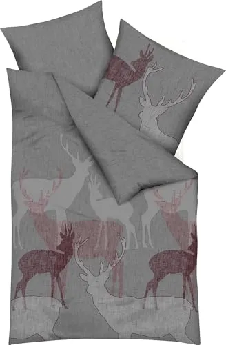 Kaeppel Bettwäsche Hirsche 2-teilig in grau von Kaeppel
