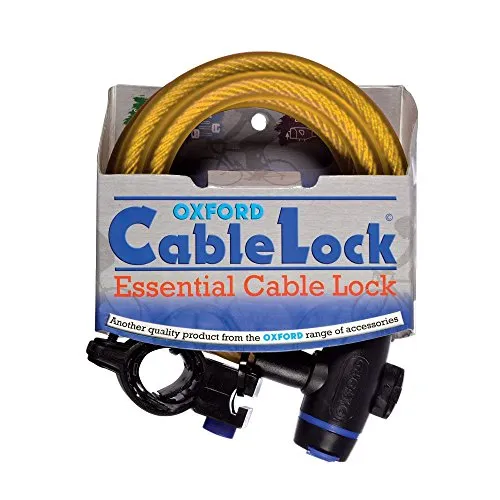 Oxford Kabel-Fahrradschloss, Unisex, Cable, Gold, Nicht zutreffend