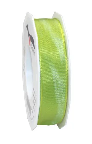 PRAESENT Seidenband 4642525-502 Limette 25 mm x 25 m - Sonstige Verpackungen: Hochwertiges Acetat-Geschenkband in Limette, ideal für kreative Geschenkverpackungen und Bastelprojekte, 2 Stück, jeweils 25 m lang.