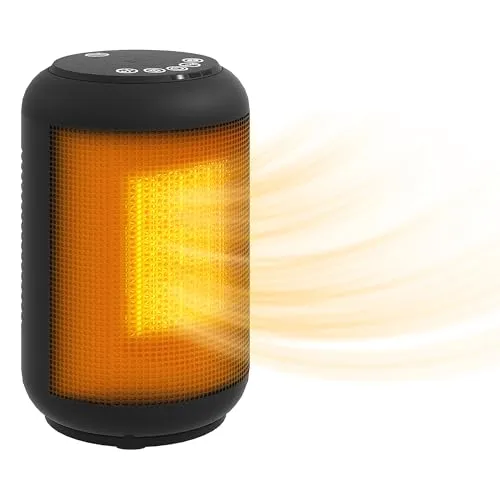 HOMCOM Heizgerät, 1500 W Heizlüfter mit 3 Modi, 24-Stunden-Timer, einstellbarem Thermostat, Elektrische Heizung mit Oszillation, Kipp- und Überhitzungsschutz, LED Anzeige, Schwarz