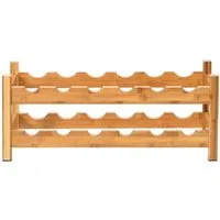 Costway Weinregal aus Bambus für 12 Flaschen