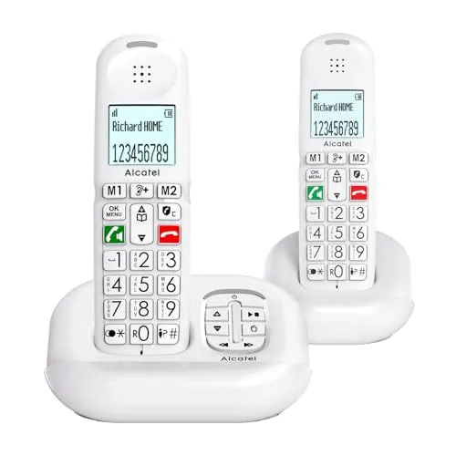 ALCATEL XL685 Voice Duo – Schnurloses Festnetztelefon für Senioren mit Anrufbeantworter
