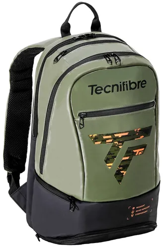 Tecnifibre Rucksack TOUR ENDURANCE KHAKI BACKPACK - Tennis Rucksack mit hochwertiger Innenauskleidung, wasserabweisendem Material und großzügigem Stauraum für Schläger, Kleidung und Accessoires – ideal für den Tennisplatz und unterwegs.