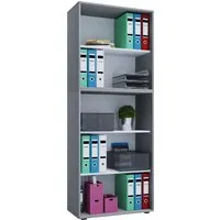 VCM Büroregal Lona XXL, Grau - Büroschränke mit variablen Fachböden und hochwertigem Metallbeschlägen, ideal für Ordnung und Stauraum im Home Office oder Büro.