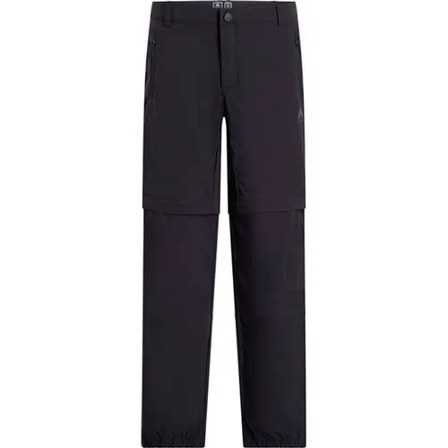 McKINLEY Kinder Hose Ju.-Abzipphose Aaron ZFF PNT B - Vielseitige Outdoor-Abzipphose für Kinder – bietet Flexibilität und hohen Tragekomfort. Aus atmungsaktivem Material mit 4-Wege-Stretch und praktischem Sonnenschutz ideal für aktive Abenteuer in der Natur.