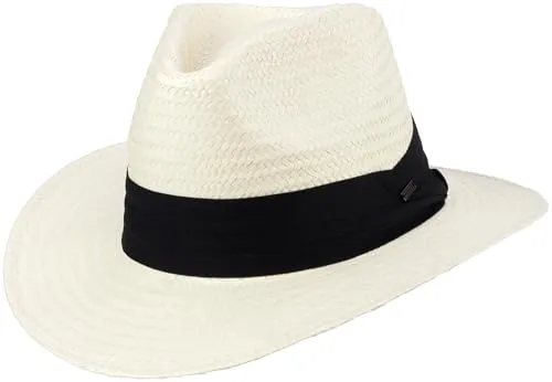 SCIPPIS Mineo – Eleganter Sommerhut für Damen & Herren | Panama-Stil aus leichtem Papierstroh | Klassischer Sonnenhut mit schwarzem Hutband | Luftig, stilvoll & zeitlos