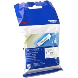 Originalband Brother M-K233BZ  12mm / 8m  blau auf weiß  nicht laminiert