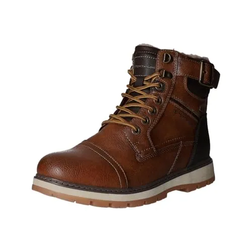Tom Tailor Herren Winterstiefel - Wanderschuhe mit TEX-Membran für wasserabweisenden Schutz und warmem Kunstfellfutter, ideal für kalte Wintertage und stilvolle Outdoor-Aktivitäten.