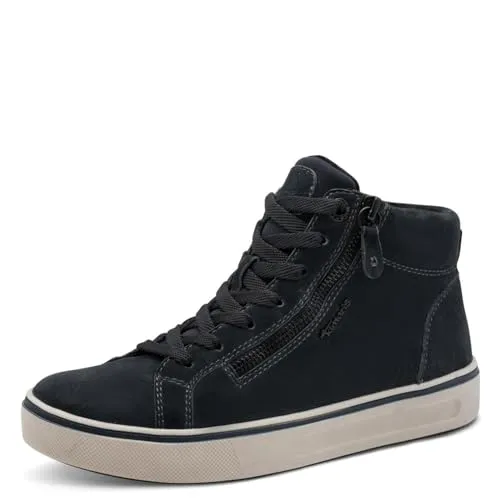 Tamaris Comfort Sneaker High - Navy Leder/Textil - Sneaker mit herausnehmbarer Einlegesohle für individuellen Komfort, ideal für Alltag und schickere Anlässe. Die Mehrweite sorgt für ein angenehmes Tragegefühl und eine perfekte Passform.