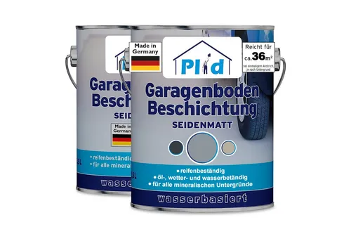 Garagenbodenbeschichtung 5L Silbergrau - Möbel- & Spezialfarben: Schnelltrocknende, hochdeckende Bodenbeschichtung für Beton und Estrich, ideal für Garagen und Keller mit feuchtigkeitsbeständigen Eigenschaften.