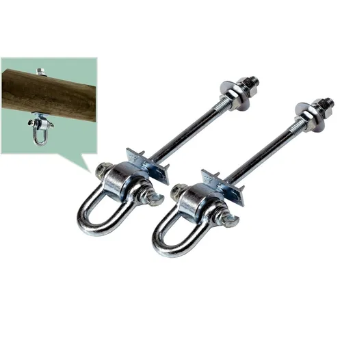 St. Schaukelhaken Bolzen 14cm Nylonlager Spielturm Schaukel M12 Schäkel Haken 2