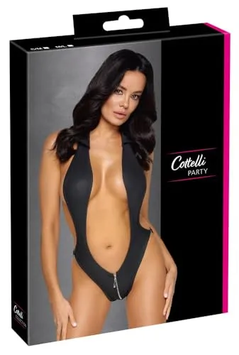 Body mit Kragen M/L Schwarz